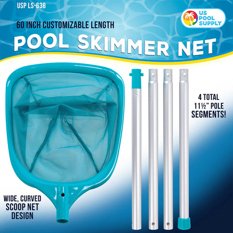 U.S. Pool Supply malla ultrafina en primer plano, retiene residuos pequeños