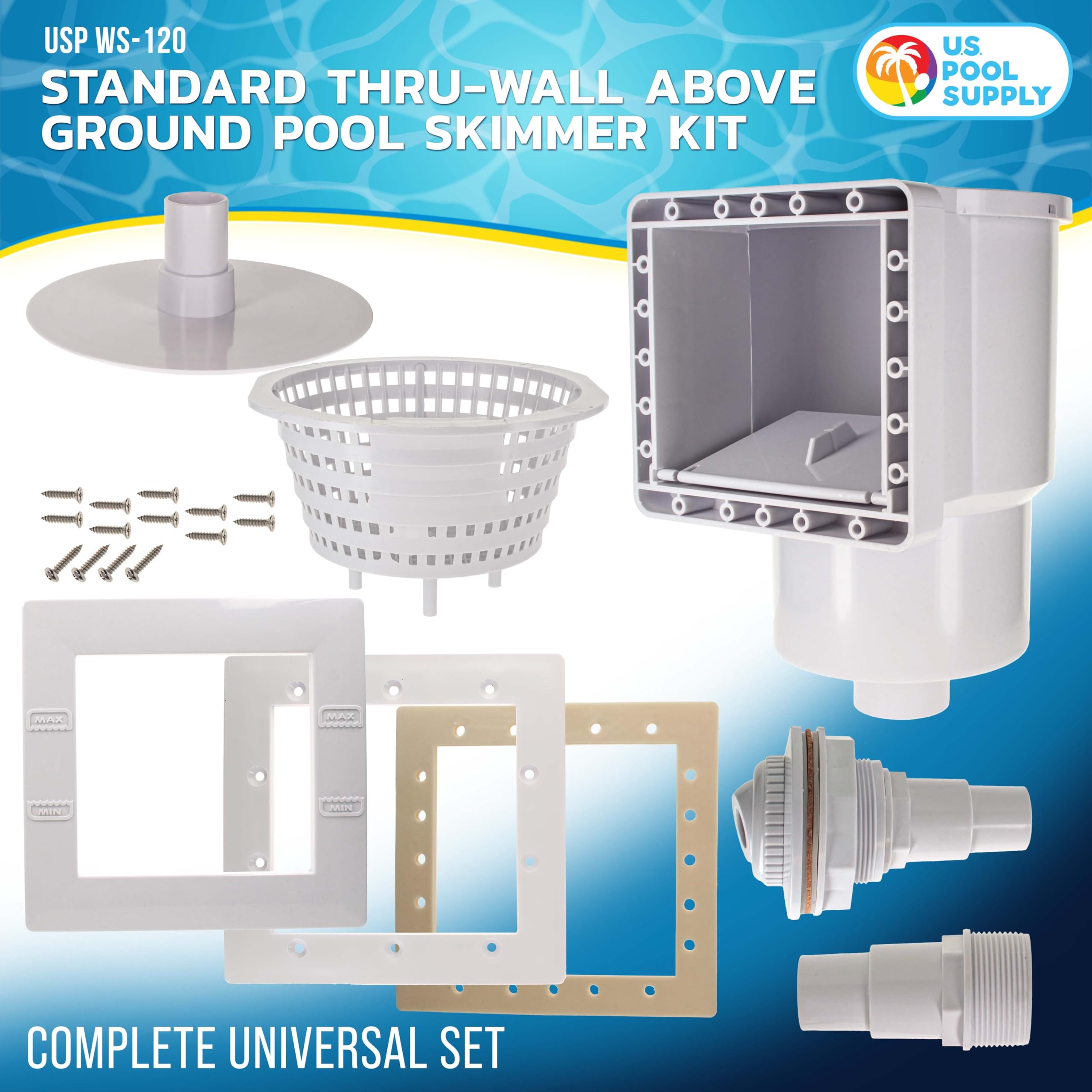 U.S. Pool Supply detalle en primer plano del ABS resistente y acabado UV para larga vida