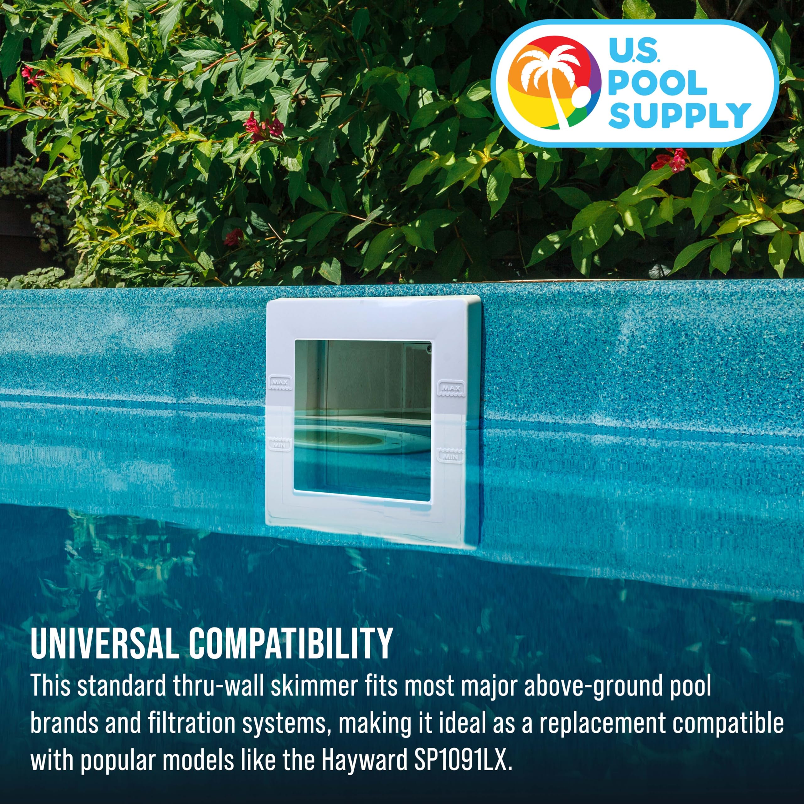 U.S. Pool Supply comparación de tamaño y dimensiones para verificar compatibilidad