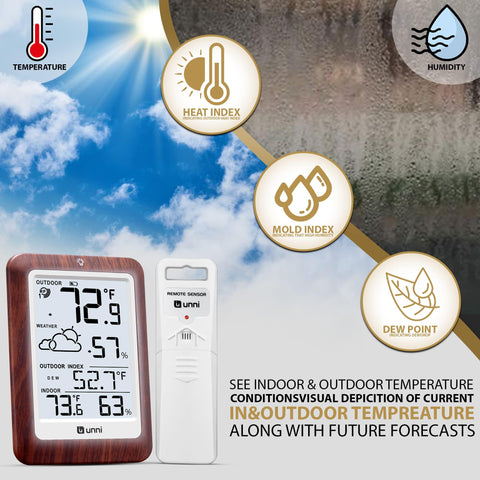 U UNNI detalle del sensor Sensirion que asegura medidas fiables