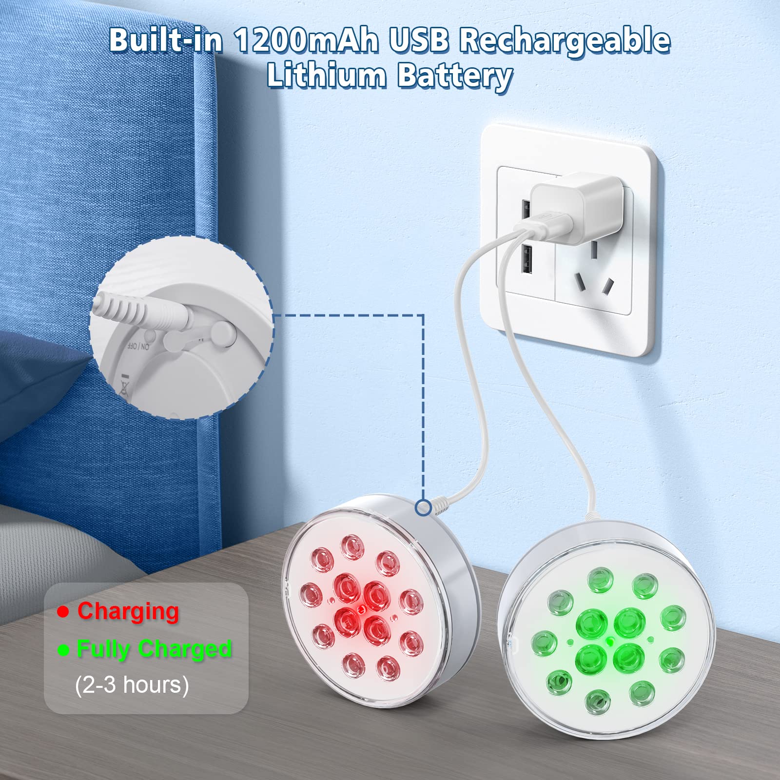 U UZOPI primer plano de los 13 LED para iluminación intensa