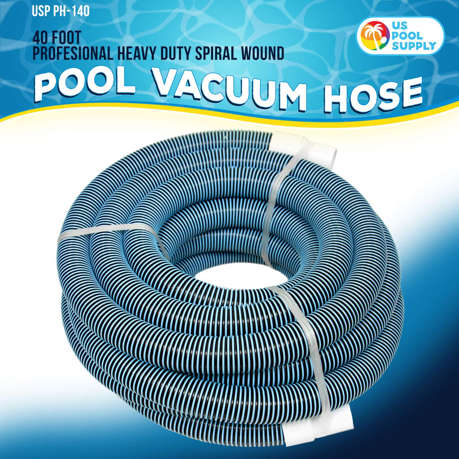 U.S. Pool Supply detalle de espiral que demuestra resistencia y flexibilidad