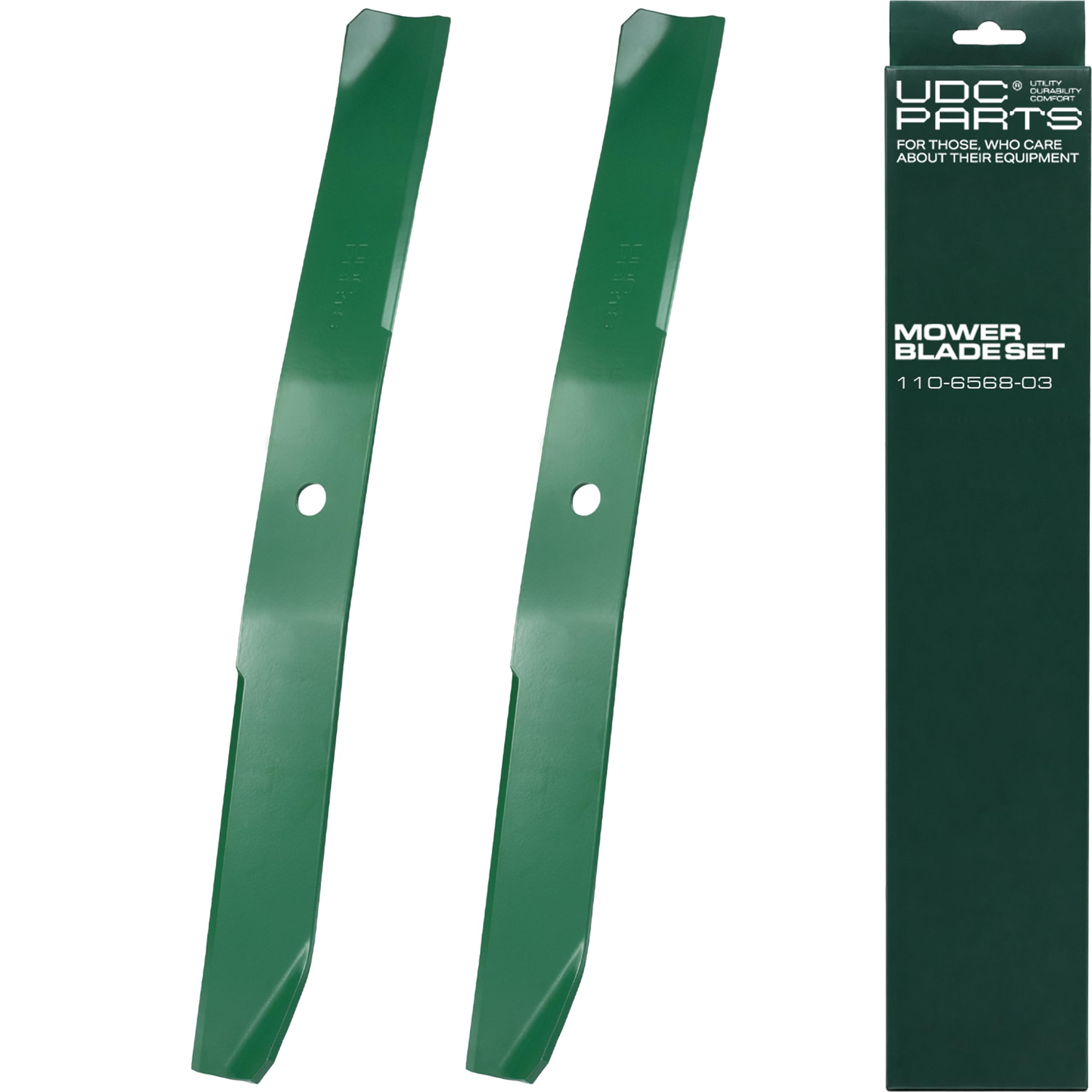 UDC Parts cuchilla frontal 42" mostrando ajuste directo y firmeza