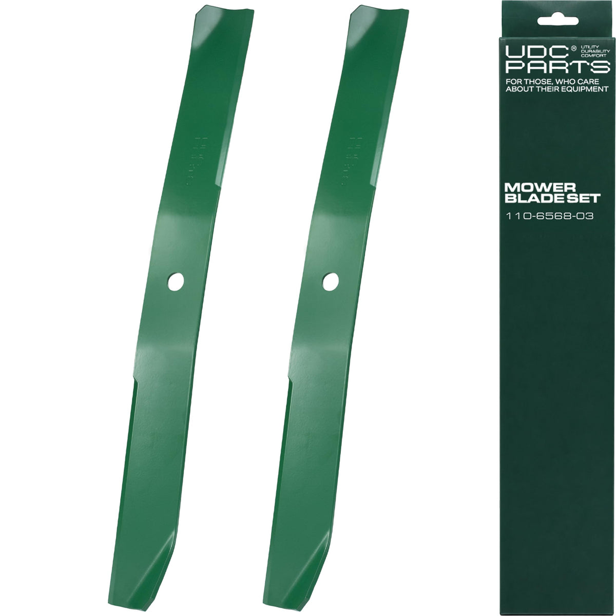 UDC Parts cuchilla frontal 42" mostrando ajuste directo y firmeza