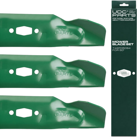 UDC Parts vista frontal de la cuchilla 742P05094 con corte uniforme