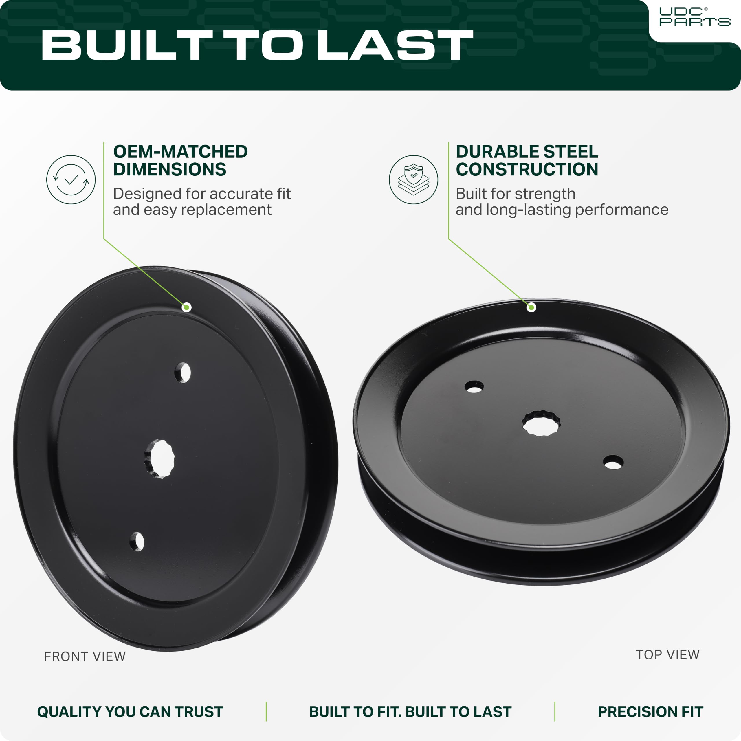 UDC Parts comparación de tamaño junto a regla, cumple dimensiones OEM