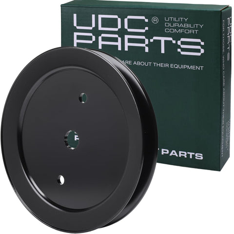 UDC Parts polea frontal mostrando ranura y forma, mejora el guiado