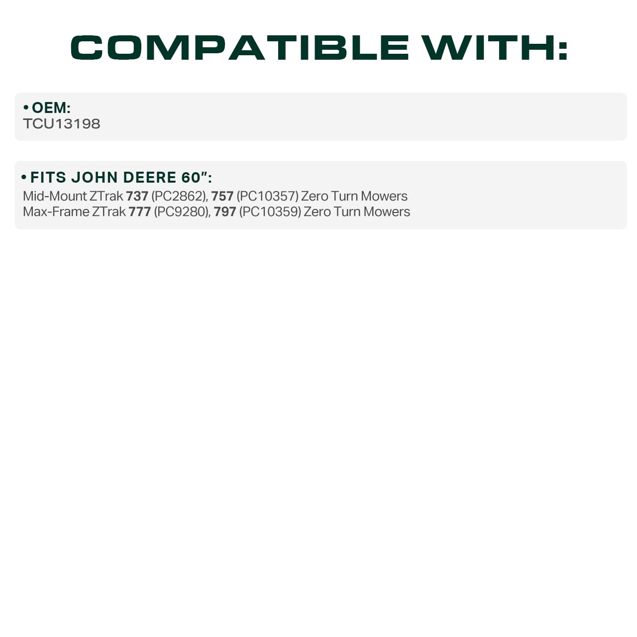 UDC Mower Belts cordones de aramida visibles que aportan alta resistencia
