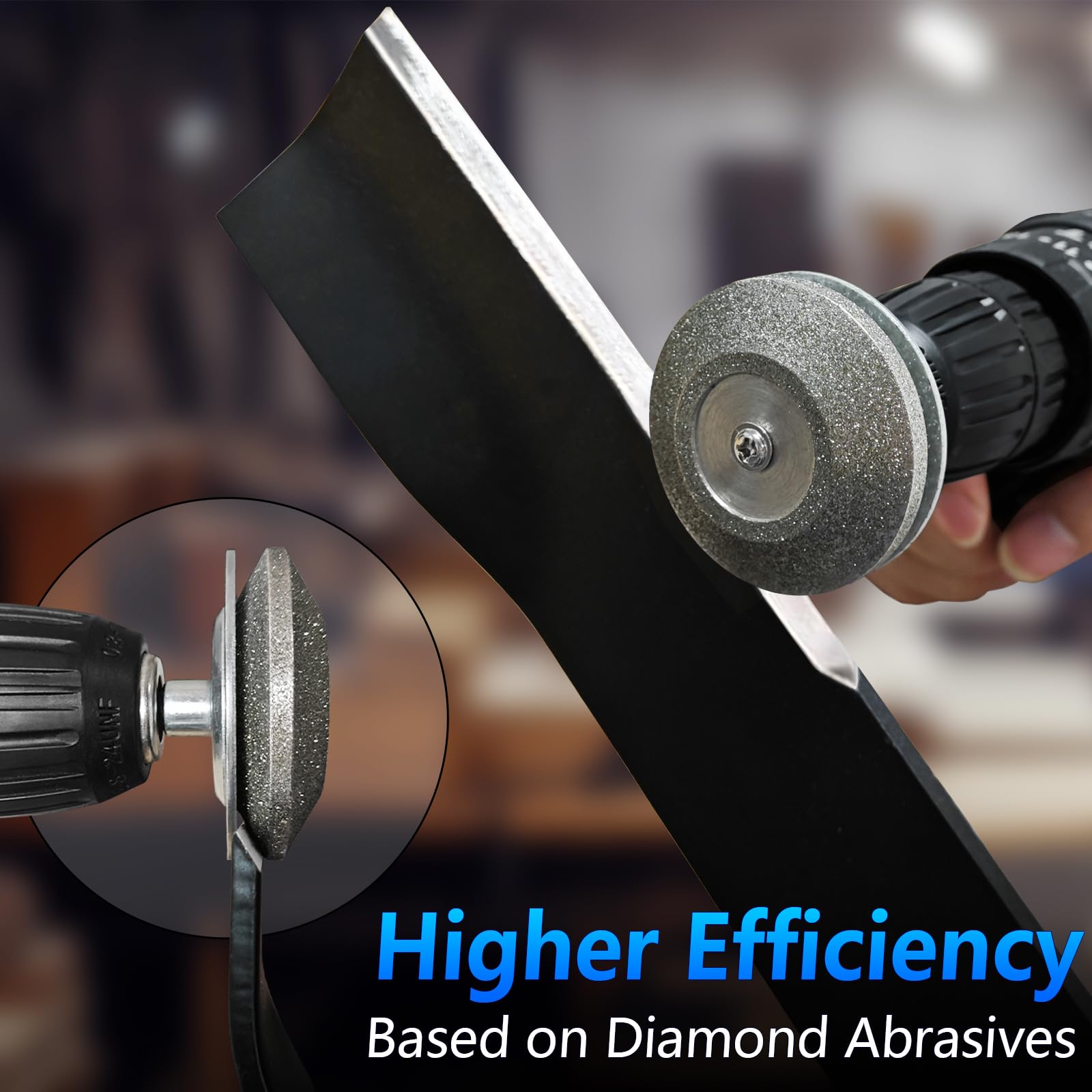 UF-SHARP detalle de la rueda de diamante 120 grit para afilado eficiente
