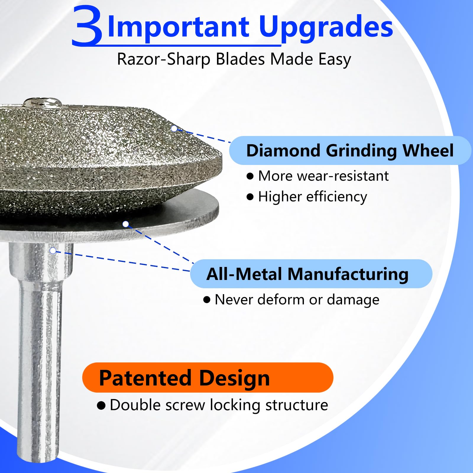 UF-SHARP eje de 5 mm insertado en mandril mostrando compatibilidad con taladros