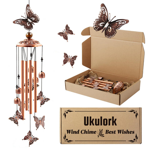 Ukulork vista frontal con mariposa grande y decorativa, aporta elegancia