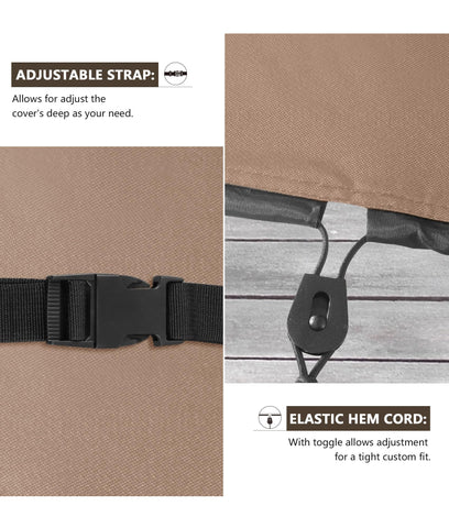 ULTCOVER clips y cordón elástico asegurando la funda contra el viento