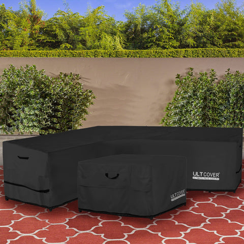 ULTCOVER comparación de tamaño mostrando ajuste para medidas 85 x 110 pulgadas