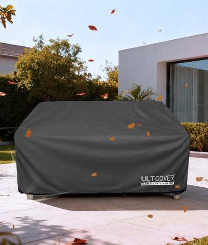 ULTCOVER comparación de tamaño con sofá, encaja hasta 104 pulgadas