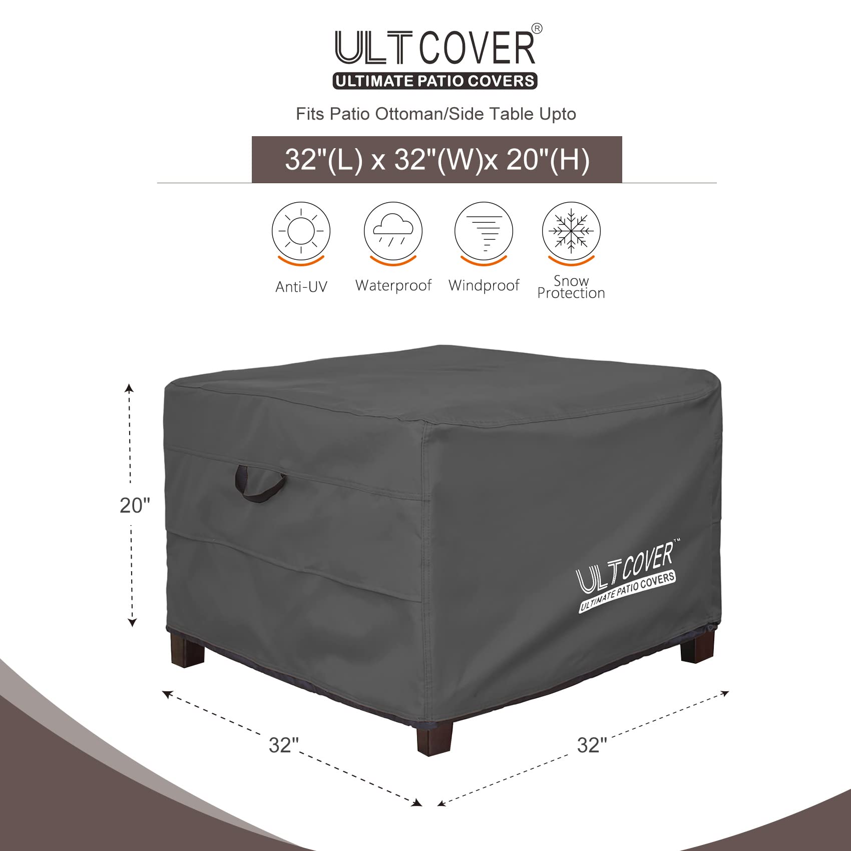 ULTCOVER tejido 600D detalle resistente y repelente al agua