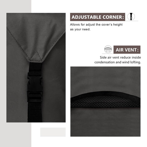 ULTCOVER funda colocada en patio protegiendo mesa y cuatro sillas