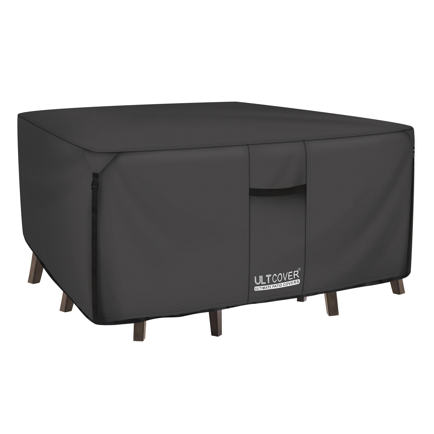 ULTCOVER funda frontal empaquetada mostrando tamaño y color negro, protección inmediata