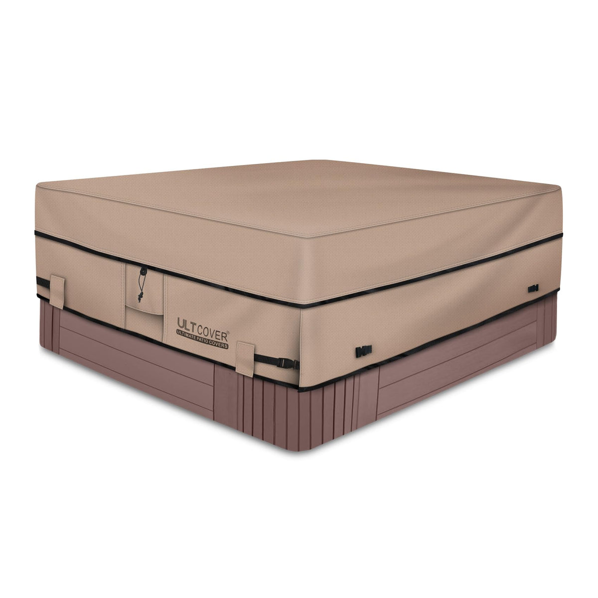 ULTCOVER vista frontal de la funda para hot tub 80" protege contra lluvia