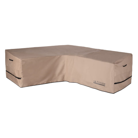 ULTCOVER funda frontal completa cubriendo sofá seccional V protege de lluvia