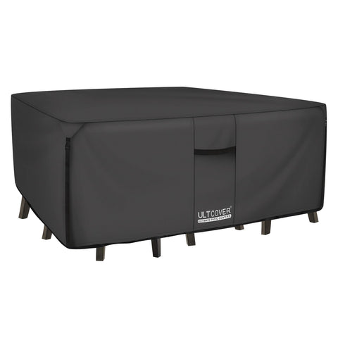 ULTCOVER funda frontal para mesa y sillas mostrando protección completa