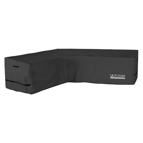 ULTCOVER funda frontal para sofá en L protegiendo mobiliario en exterior