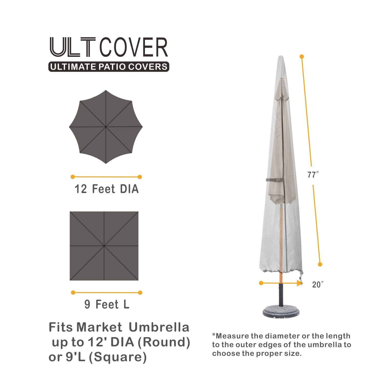 ULTCOVER detalle tela 600D resistente que protege contra lluvia
