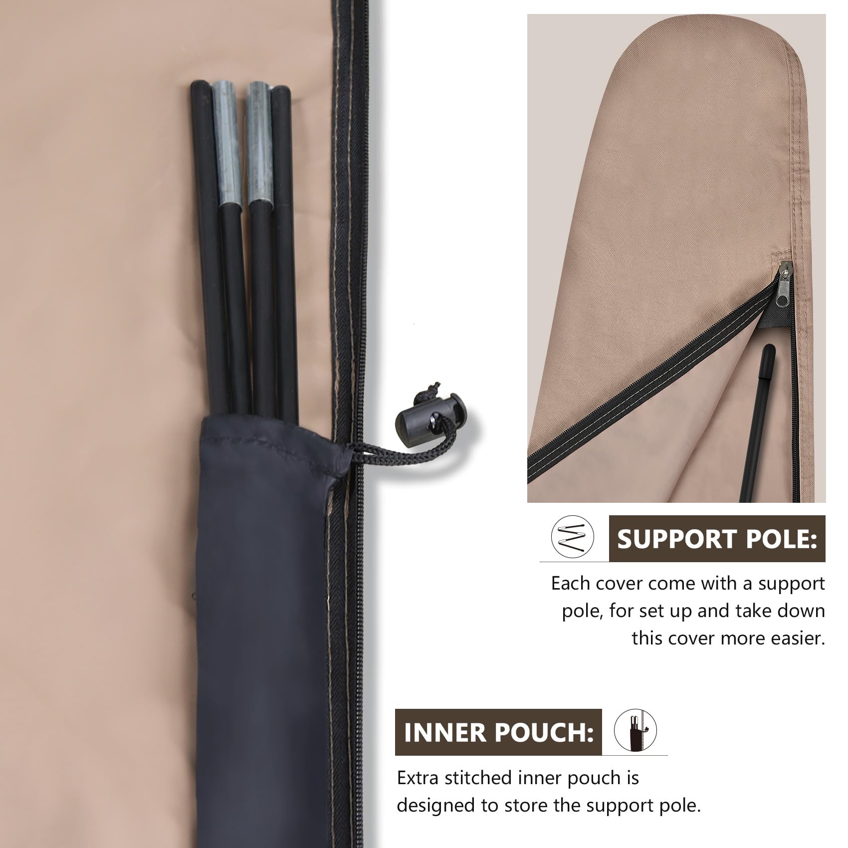 ULTCOVER varilla de fibra de vidrio plegable que facilita la colocación