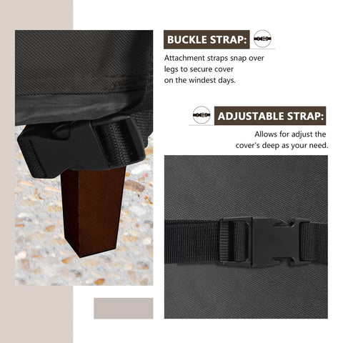 ULTCOVER funda cubriendo sofá en patio protegiendo contra lluvia y polvo