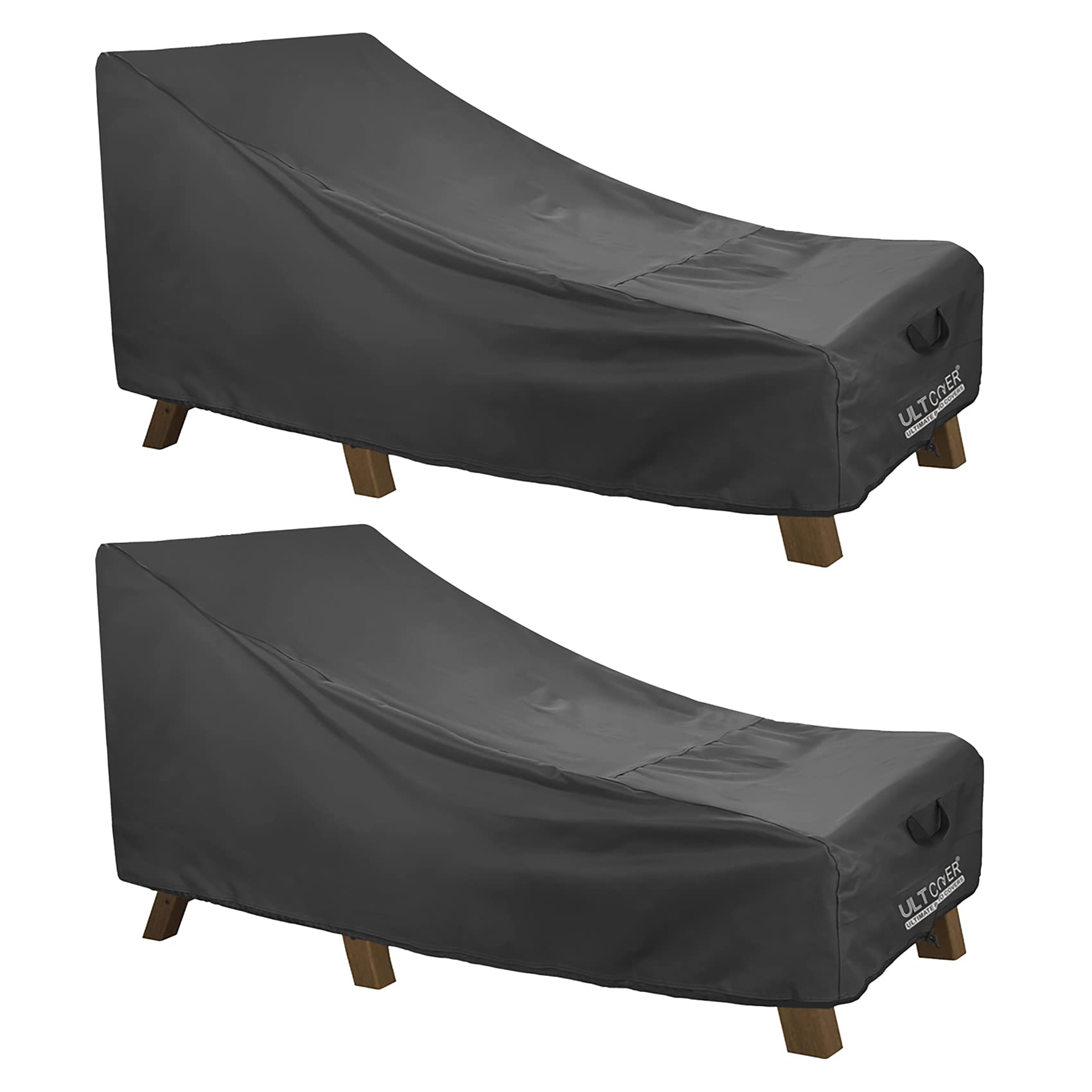 ULTCOVER funda tumbona frontal mostrando cobertura completa y protección
