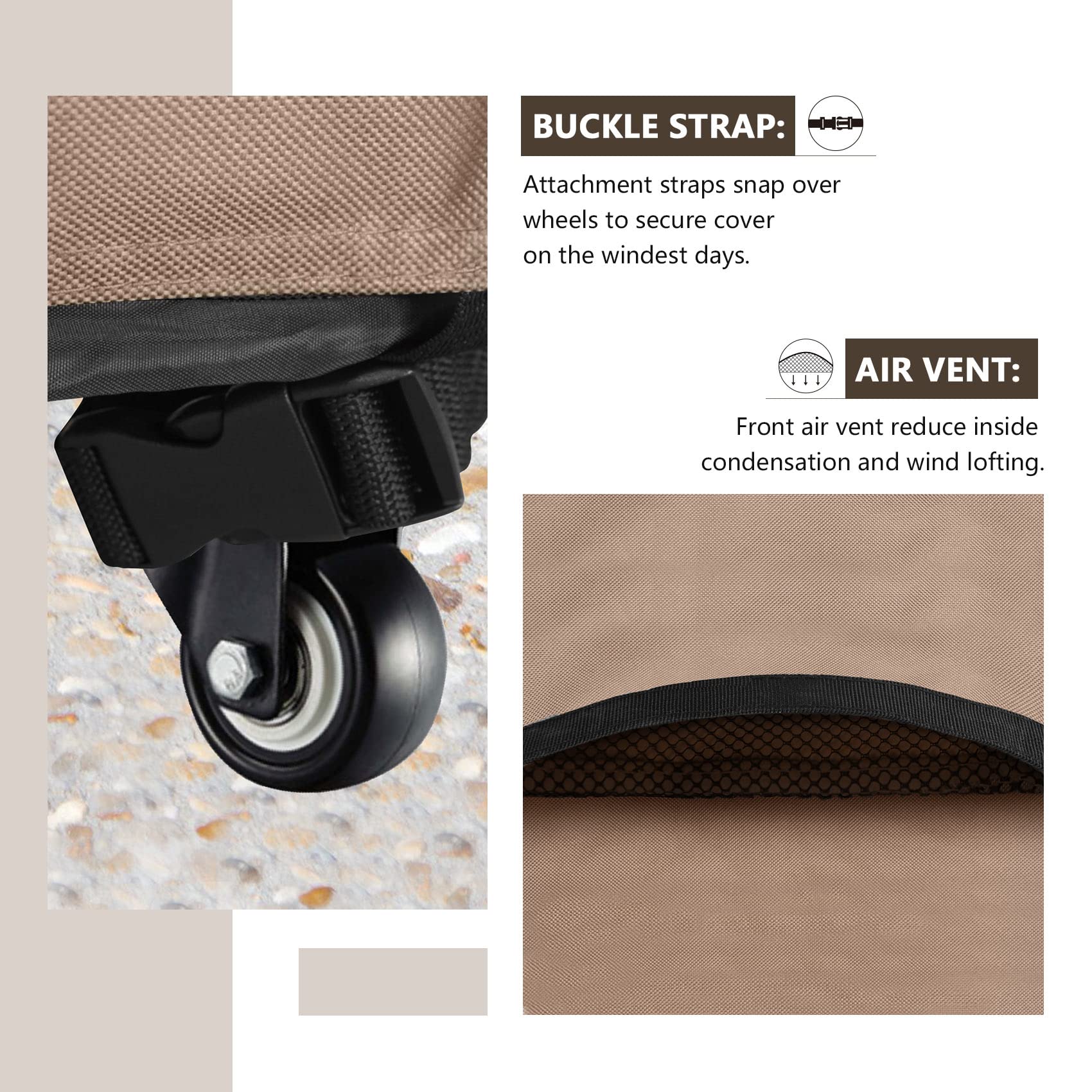 ULTCOVER funda colocada en parrilla en uso, protege del polvo y lluvia