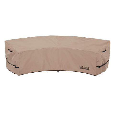ULTCOVER funda frontal cubriendo sofá curvo, protección completa