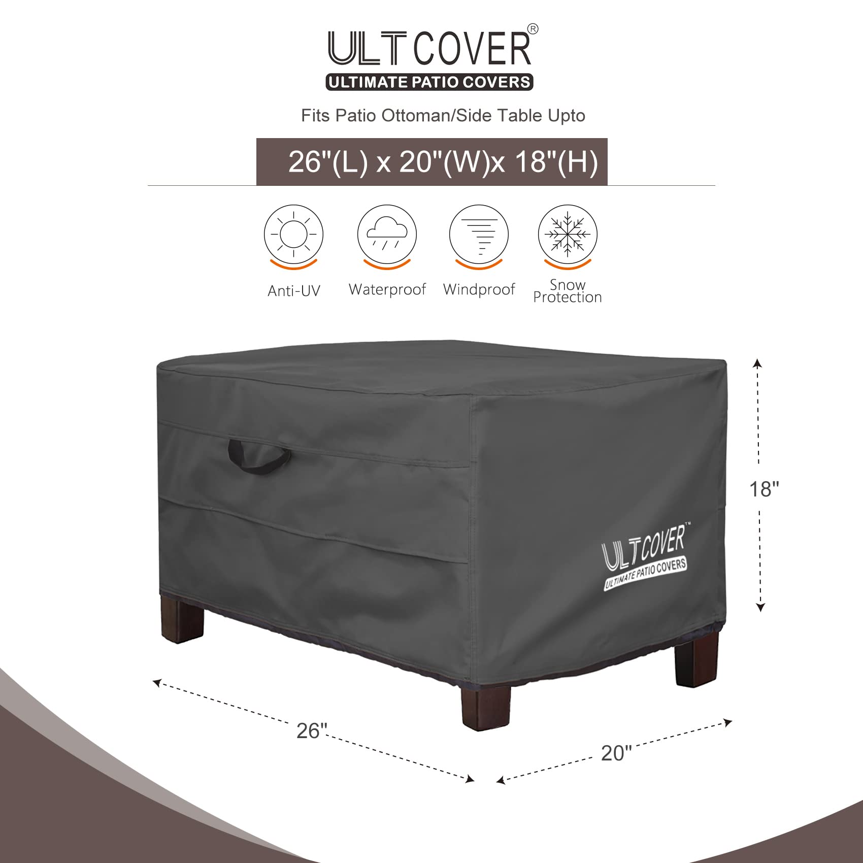 ULTCOVER primer plano del tejido 600D que demuestra durabilidad y resistencia