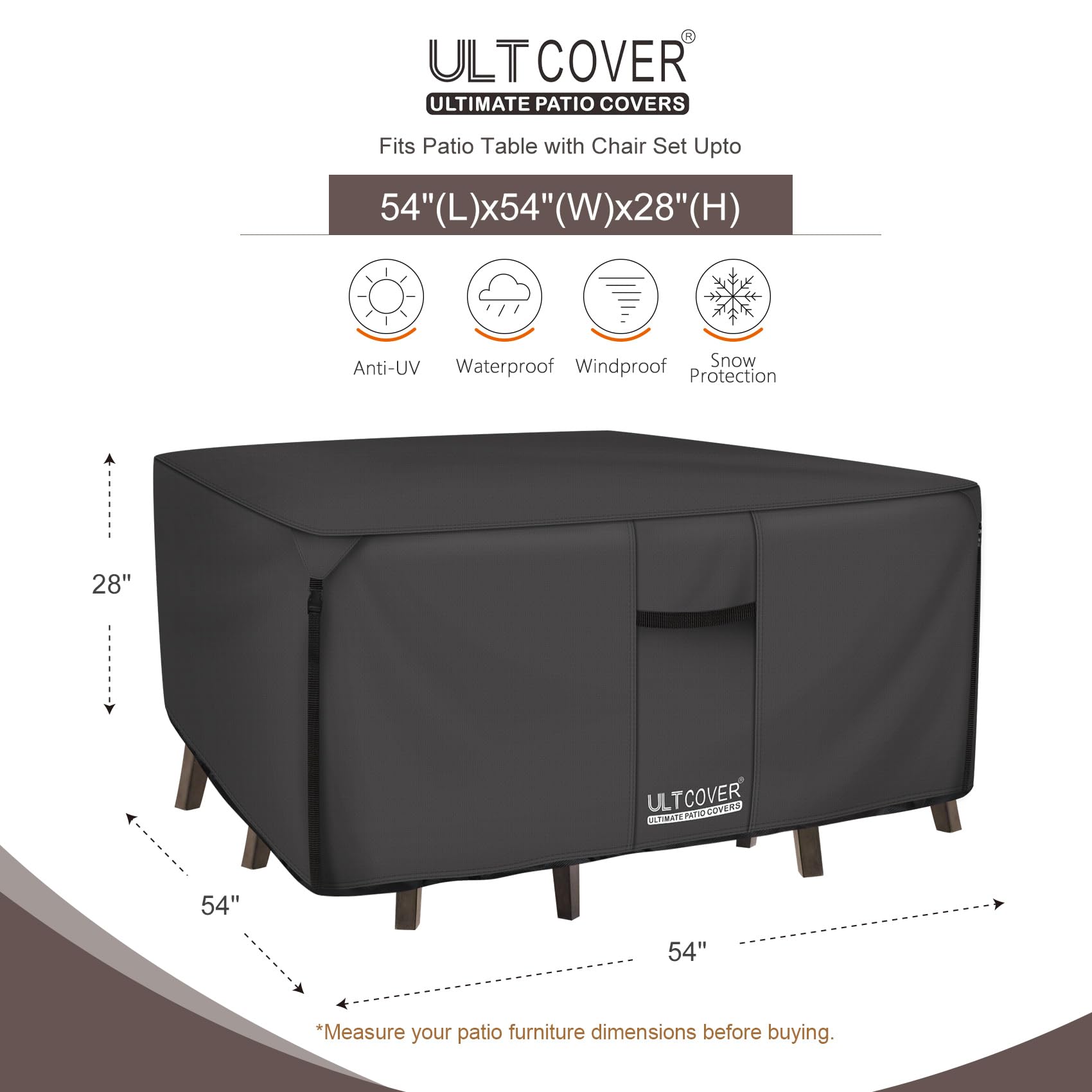 ULTCOVER primer plano tejido 600D resistente que evita agua y desgaste