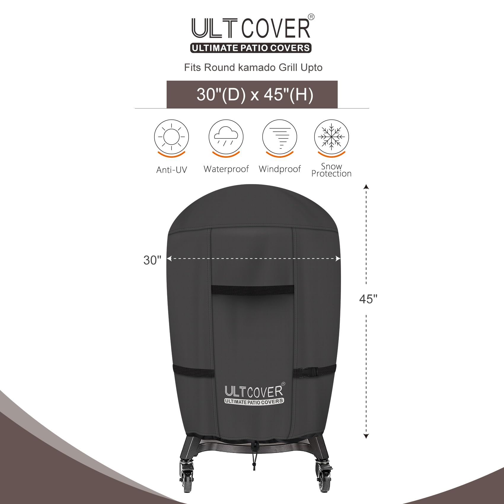 ULTCOVER detalle tejido 600D resistente, durabilidad y resistencia al agua