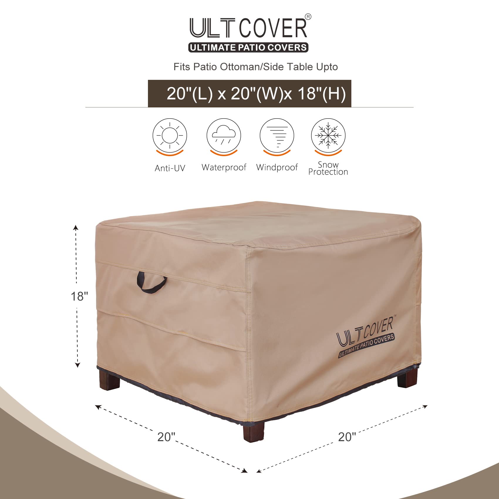 ULTCOVER detalle textura 600D resistente para mayor durabilidad