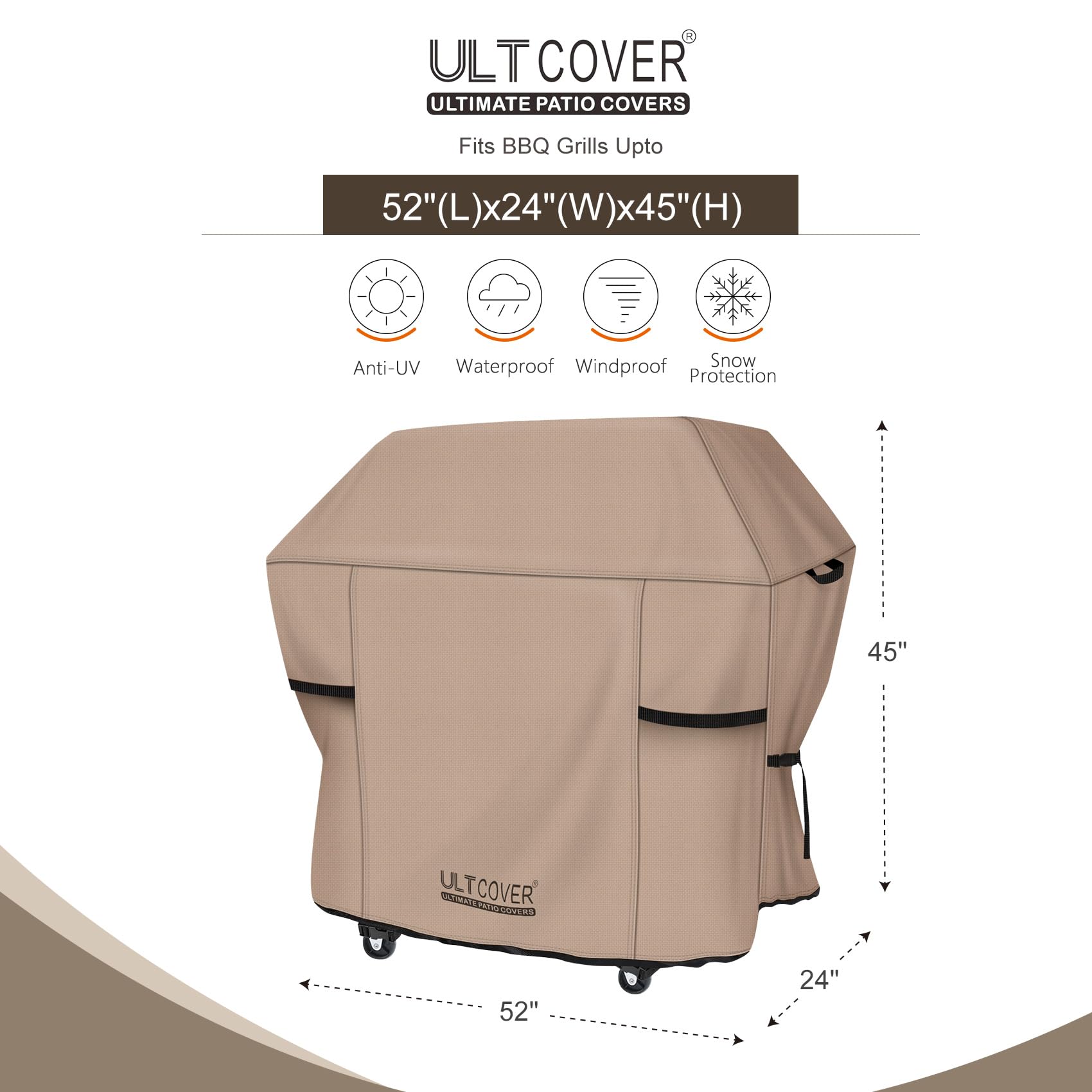 ULTCOVER detalle de tejido 600D resistente e impermeable