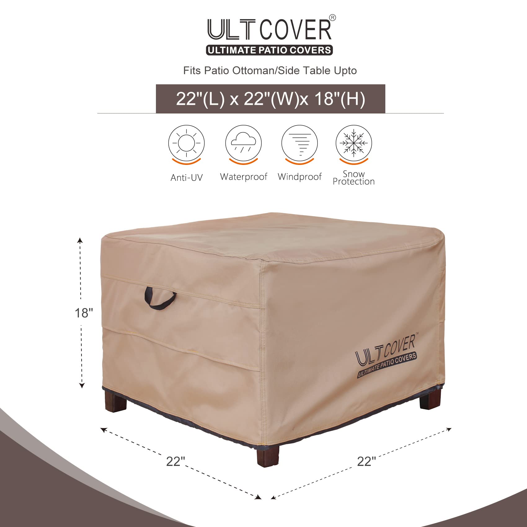 ULTCOVER detalle del tejido 600D mostrando textura y durabilidad