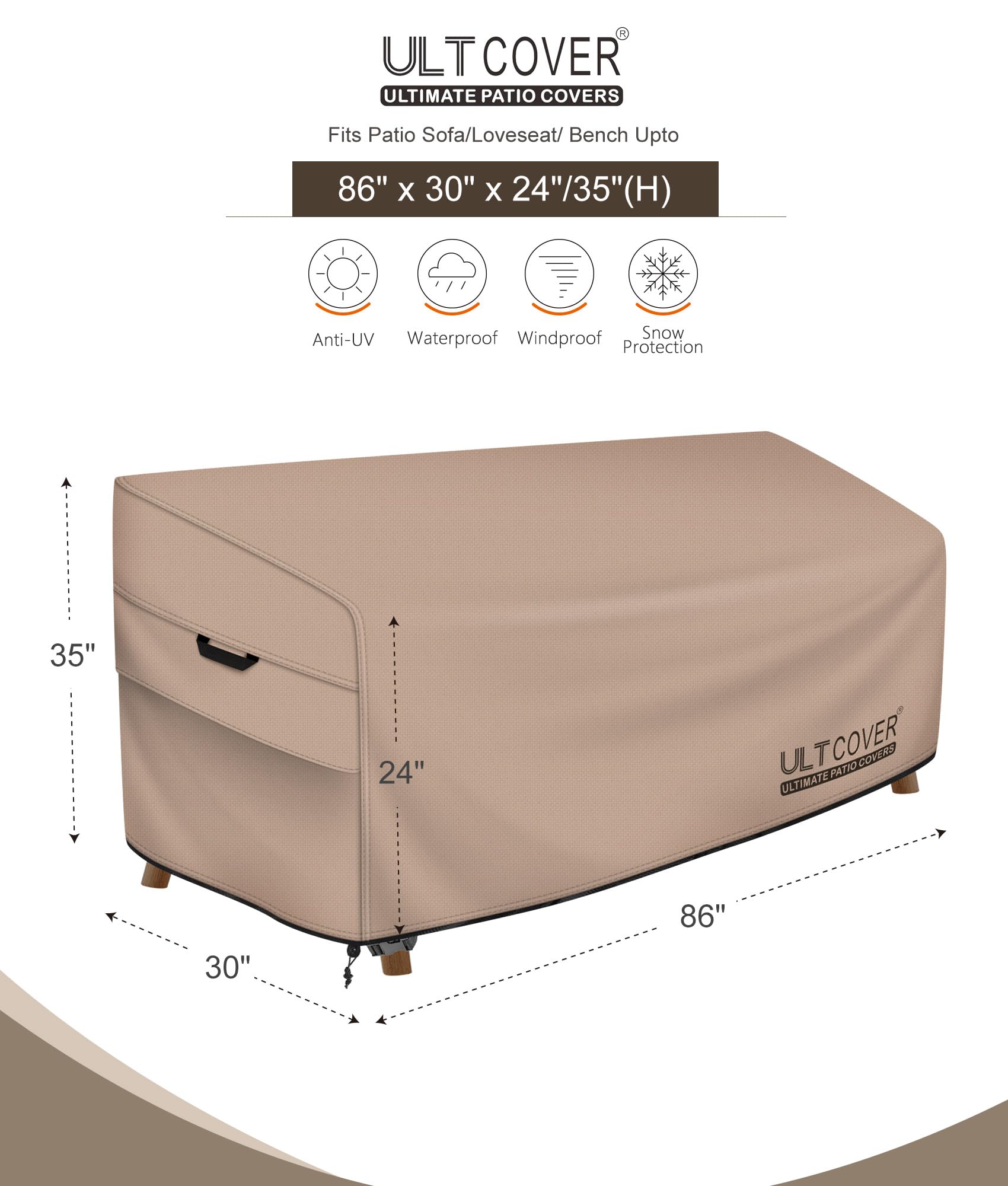 ULTCOVER textura poliéster 600D resistente y repelente al agua