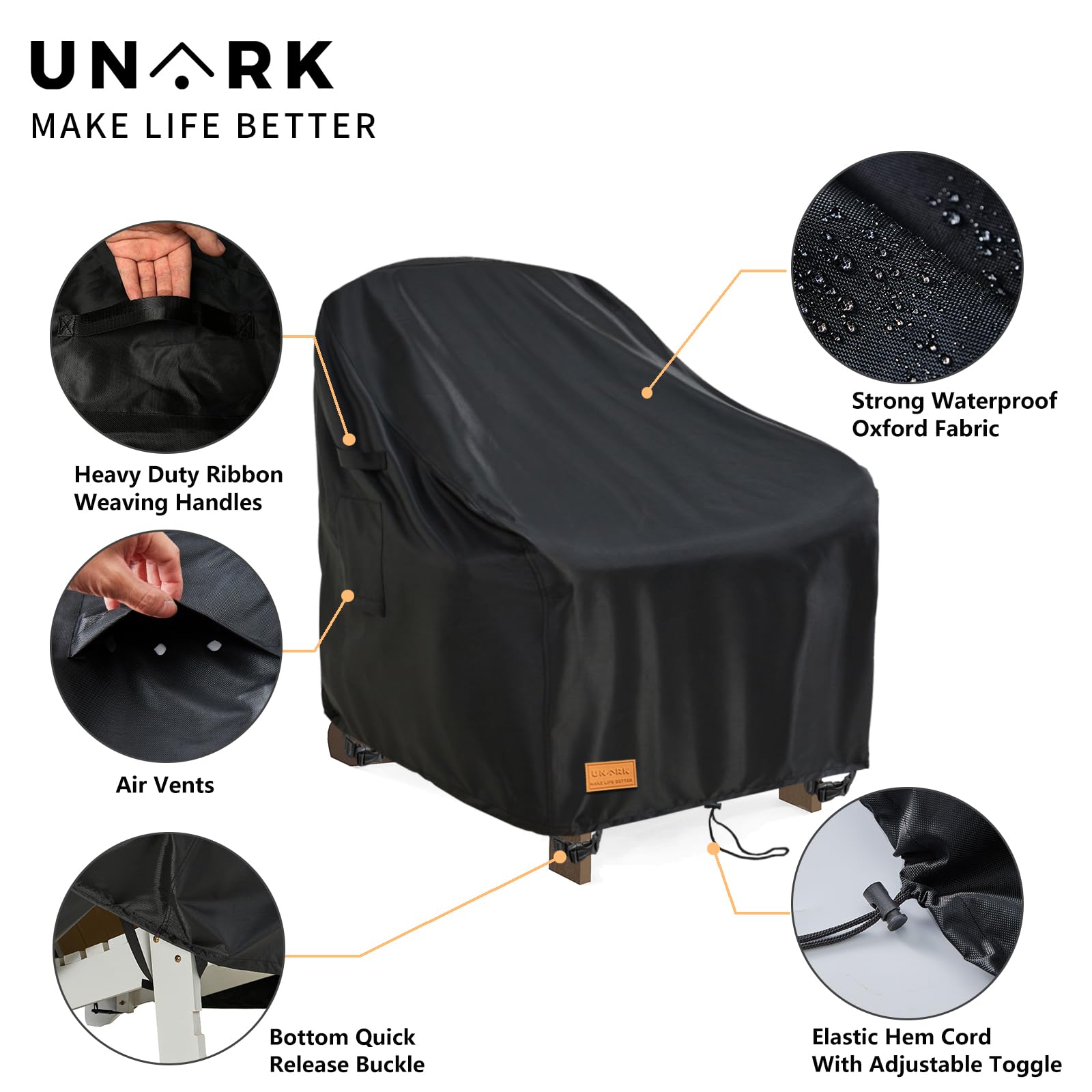 UNARK costura reforzada doble pespunte que evita filtraciones
