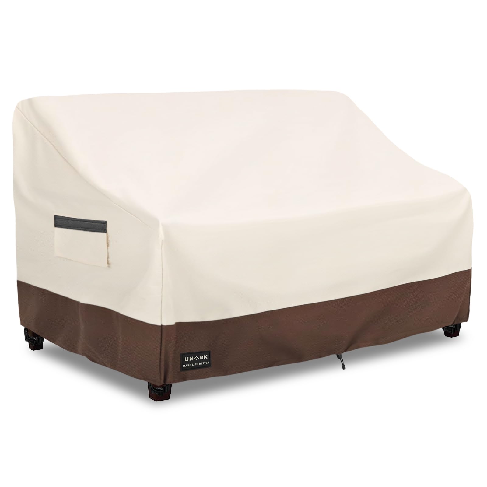 UNARK funda loveseat vista frontal protege contra lluvia