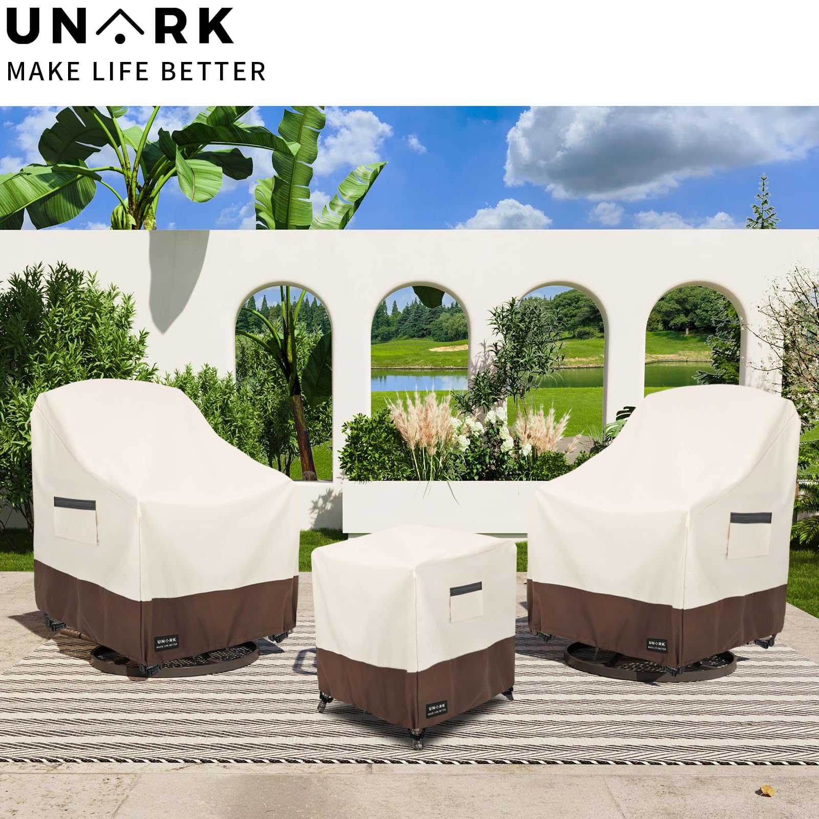 UNARK funda plegada y guardada compacta, facilita almacenamiento