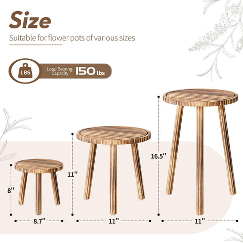 Uneedem soporte alto sosteniendo maceta grande mostrando soporte estable