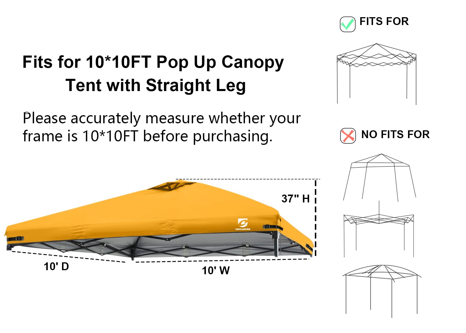 UNICAMPER ventilación superior doble que mejora aireación