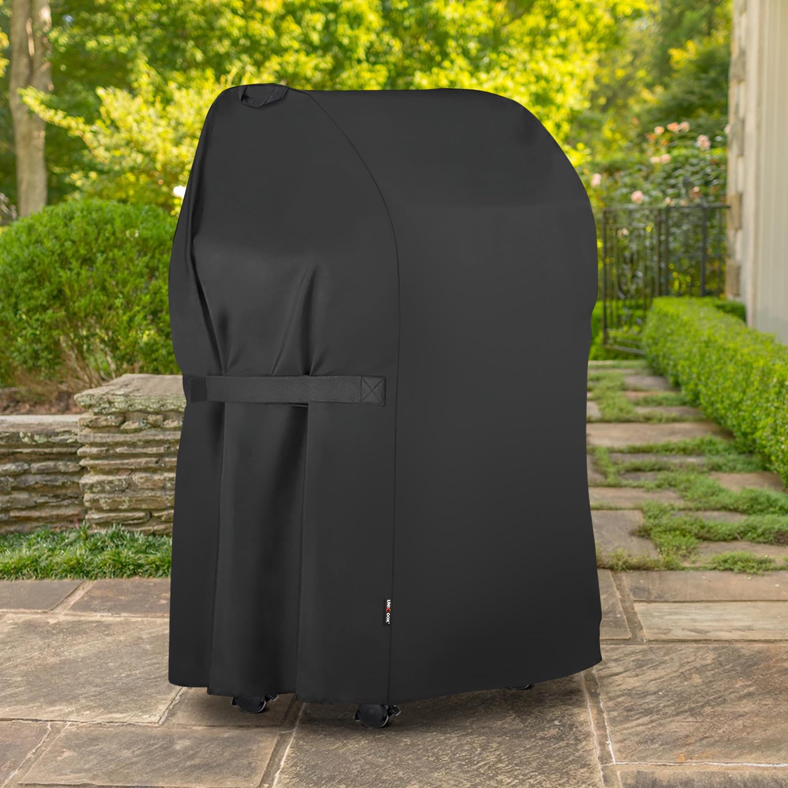 Unicook estilo de vida en jardín mostrando protección diaria y limpieza fácil