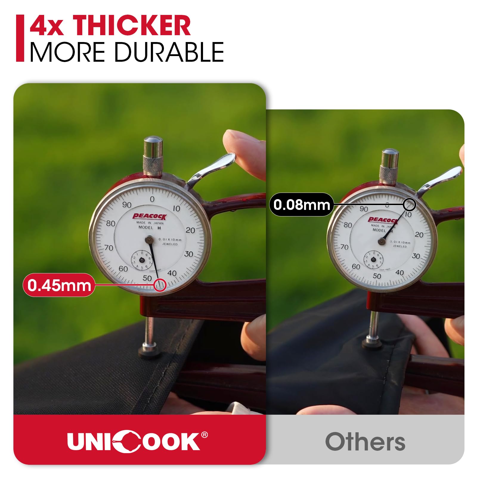Unicook funda protegiendo plancha bajo lluvia ligera exterior