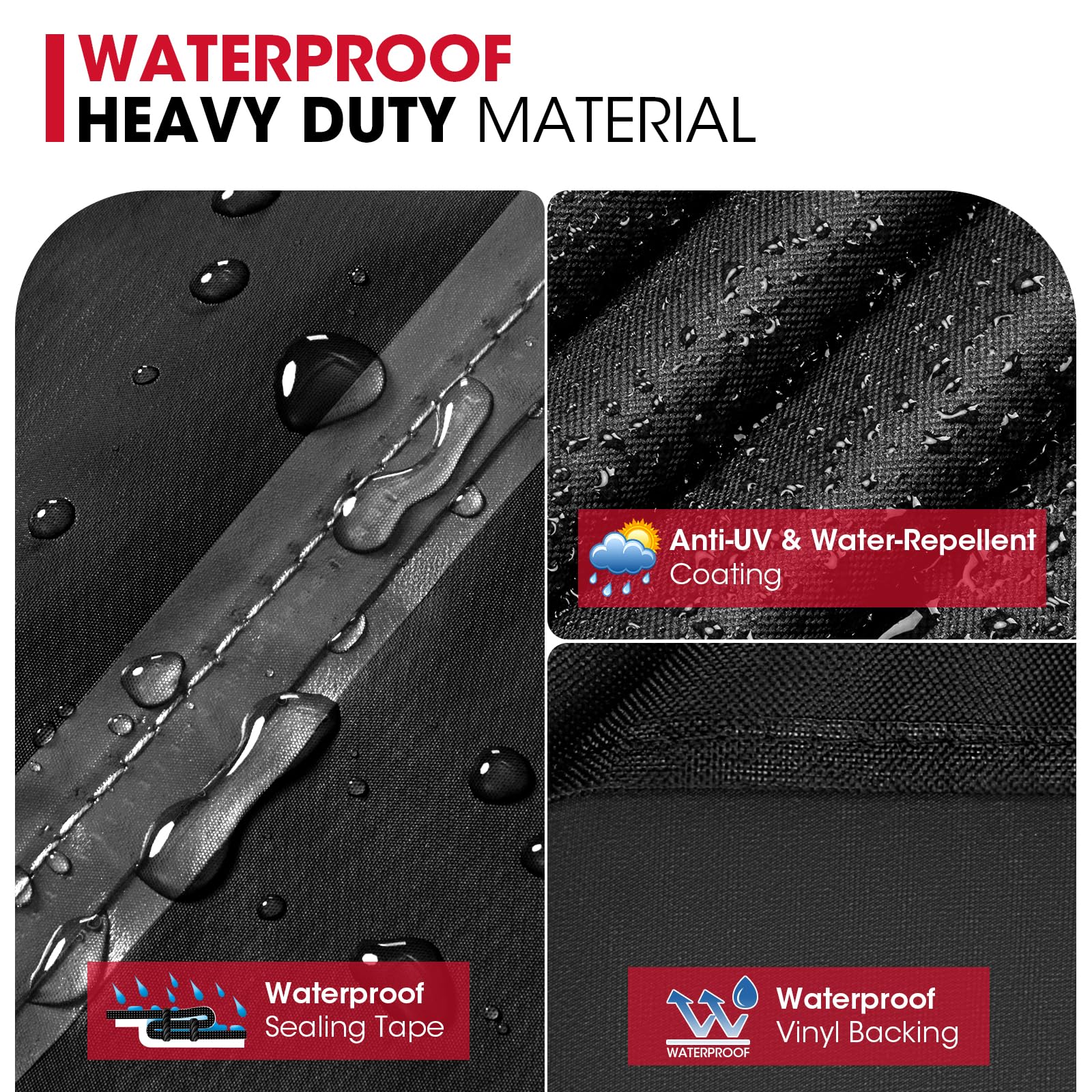 Unicook cubierta colocada en plancha exterior protegiendo de lluvia