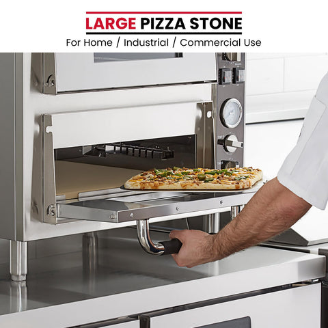 Unicook piedra colocada en horno beneficiando horneado uniforme