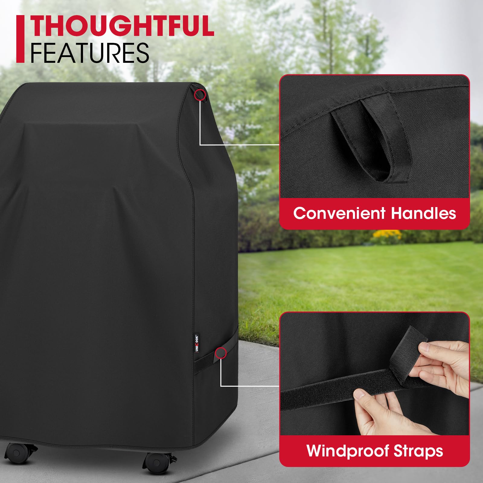 Unicook reverso con recubrimiento de vinilo impermeable para mayor sellado