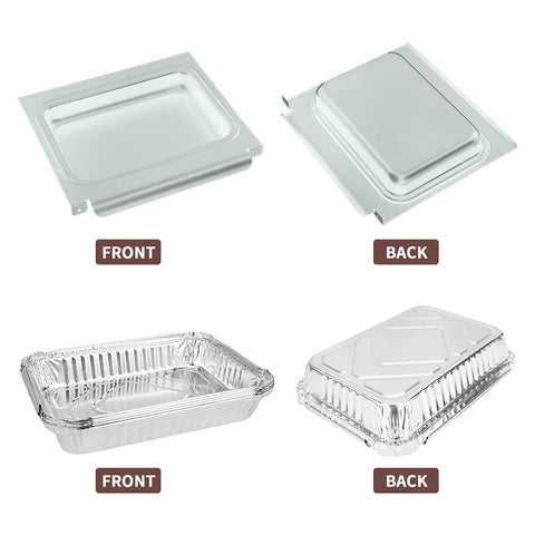 Uniflasy bandeja con grasa recogida ilustrando capacidad de 31 oz