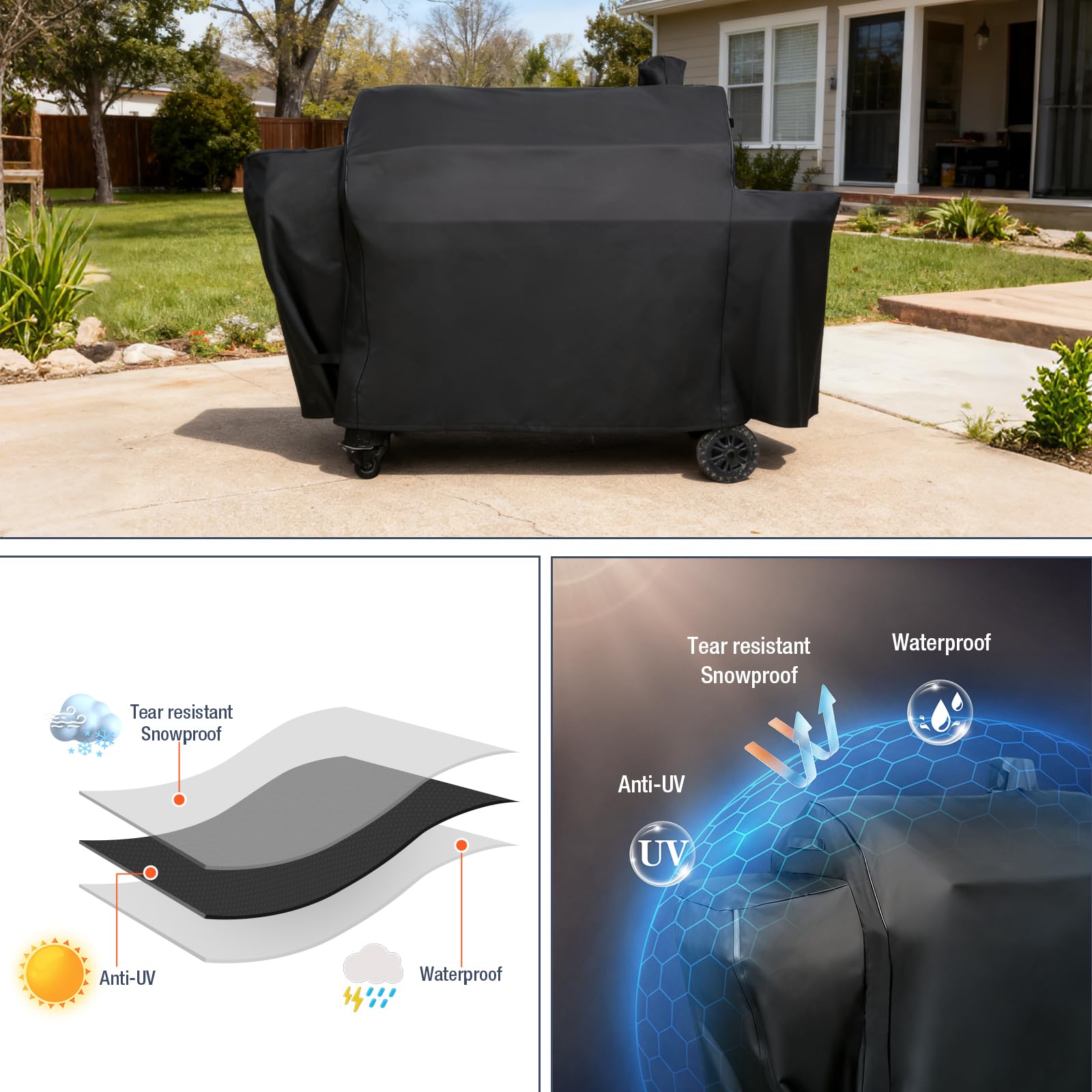 Uniflasy cierre con velcro y correas para ajuste seguro contra viento